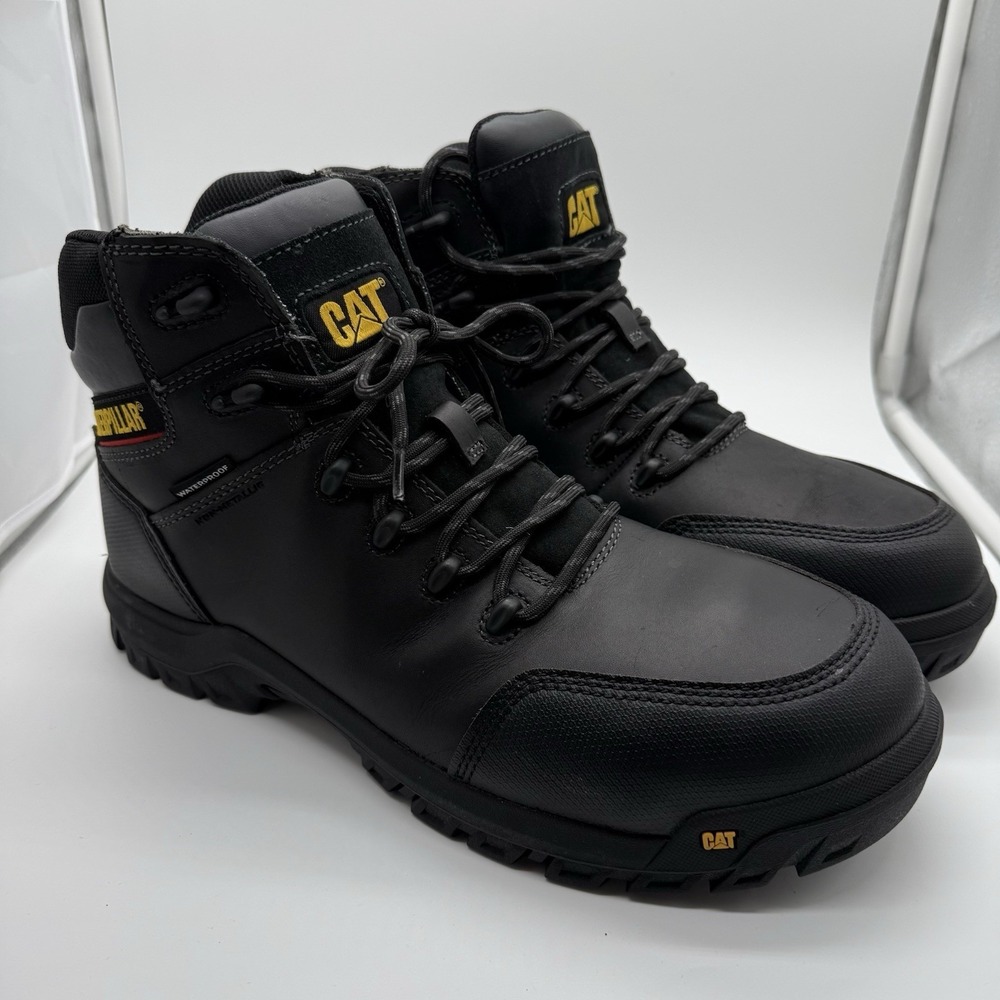Caterpillar CAT Resorption CT WP Work Boots Men's Size 13 W Black Composite Toe